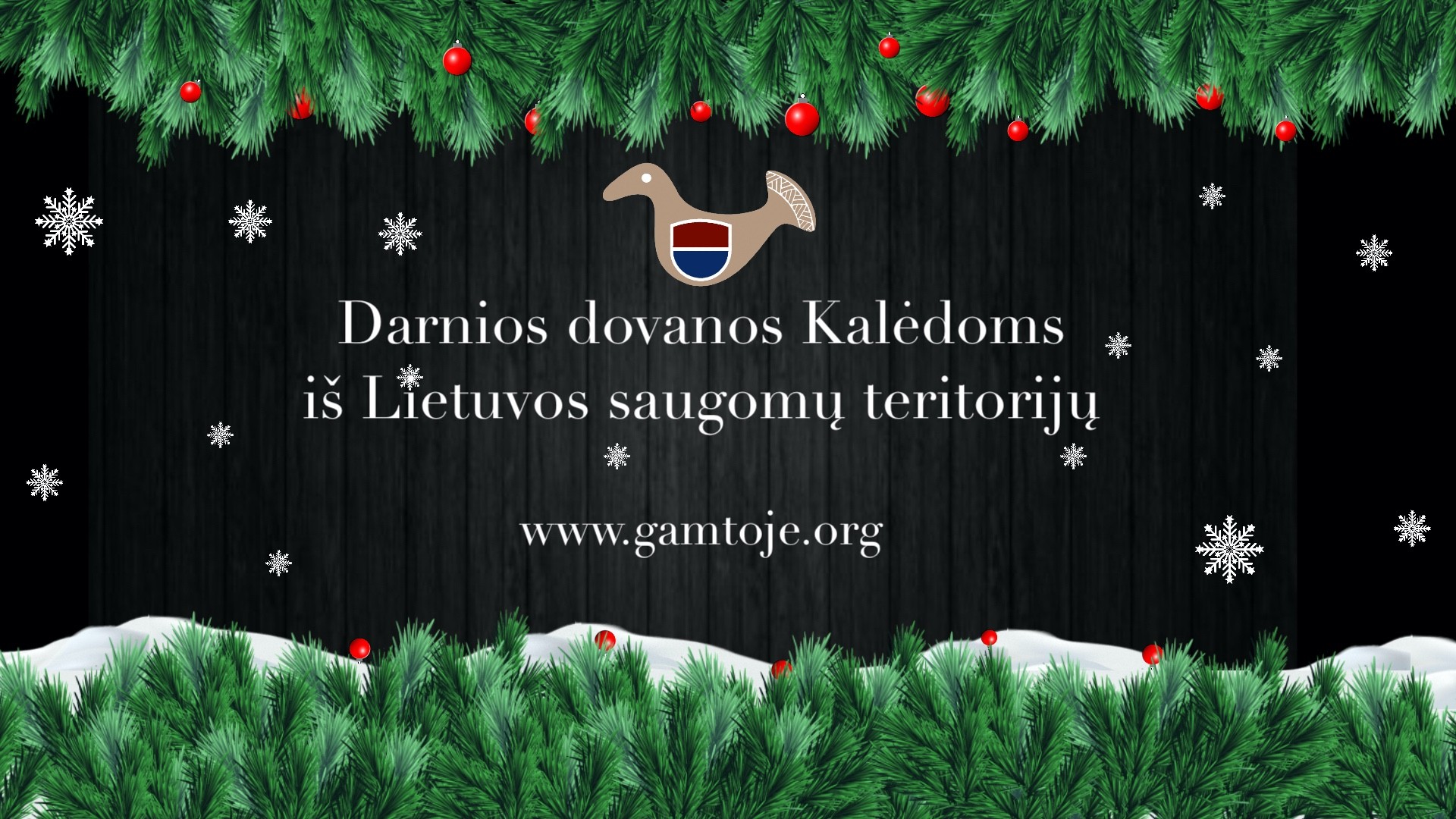 GAMTAI DRAUGIŠKOS KALĖDINĖS DOVANOS IŠ SAUGOMŲ TERITORIJŲ